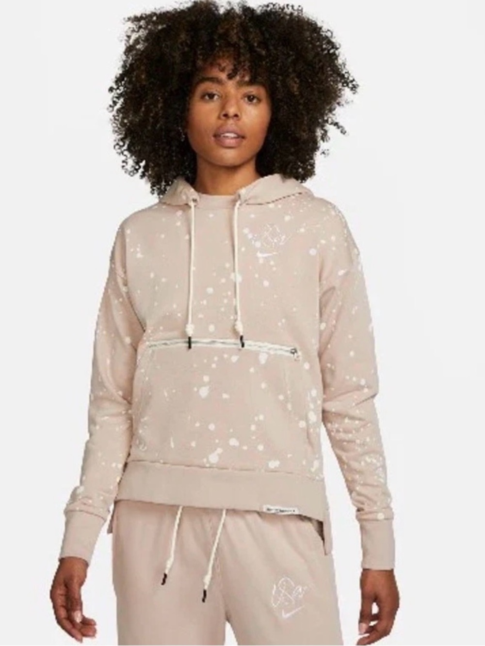 ✨Nike USMNT Standard Issue Pullover Hoodie Tan Paint Splatter Women's Size Small